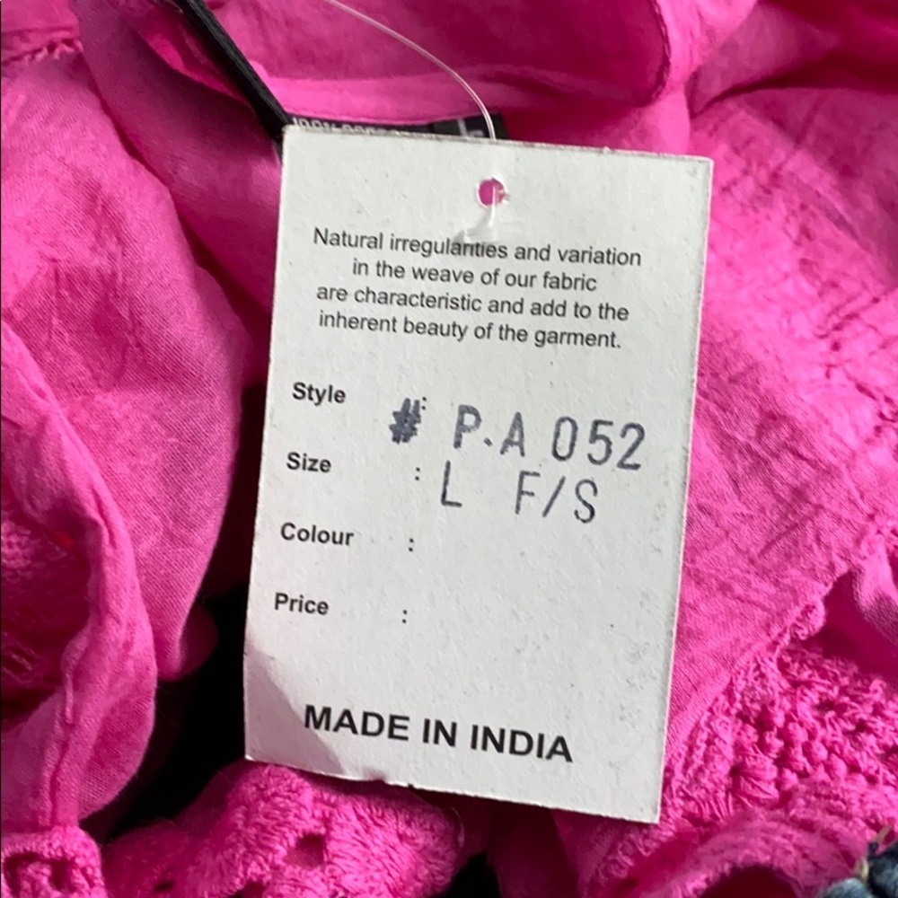 S.R.Fashion Swimsuit Cover-Up PINK Size Large NWT - Picture 6 of 6